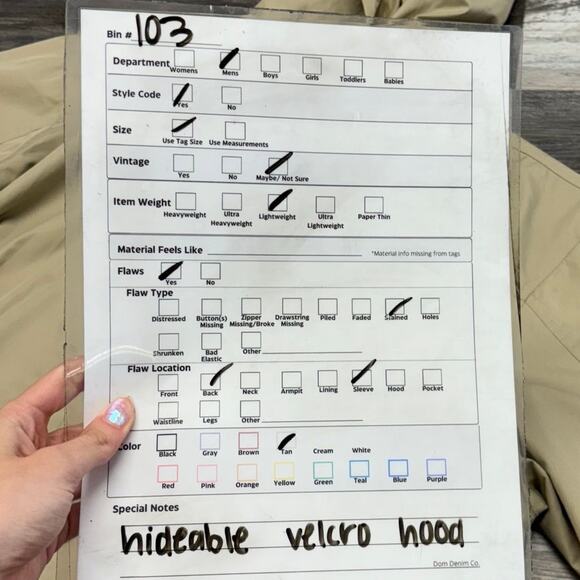 Boeing‎ Airplanes Tan Mens XL Full Zip Mesh Lined Hooded Windbreaker Jacket - Picture 12 of 12